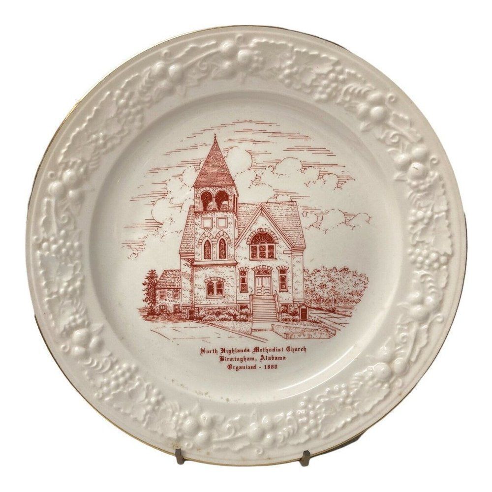 North Highlands Methodist Church Homer Laughlin Collectors Plate Birmingham, AL